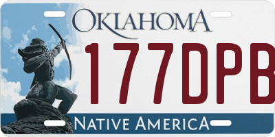 OK license plate 177DPB
