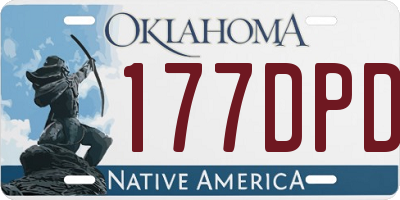 OK license plate 177DPD