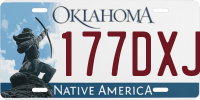 OK license plate 177DXJ