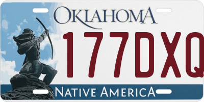 OK license plate 177DXQ