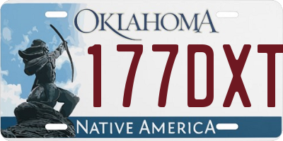 OK license plate 177DXT