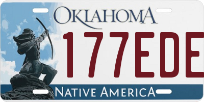 OK license plate 177EDE