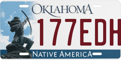 OK license plate 177EDH