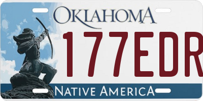 OK license plate 177EDR