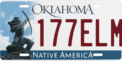 OK license plate 177ELM
