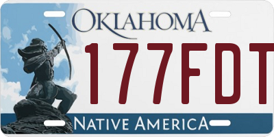 OK license plate 177FDT