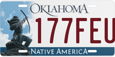 OK license plate 177FEU