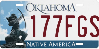 OK license plate 177FGS
