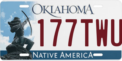 OK license plate 177TWU
