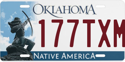 OK license plate 177TXM