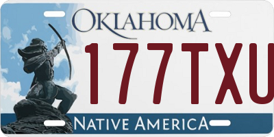 OK license plate 177TXU