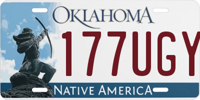 OK license plate 177UGY
