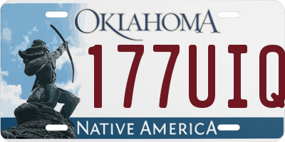 OK license plate 177UIQ