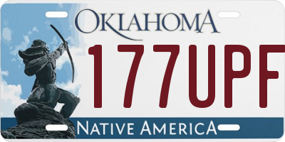 OK license plate 177UPF