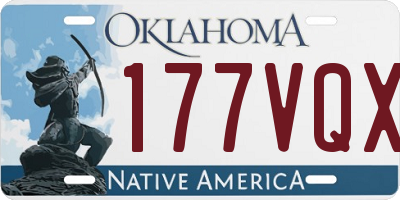 OK license plate 177VQX