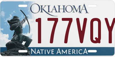 OK license plate 177VQY