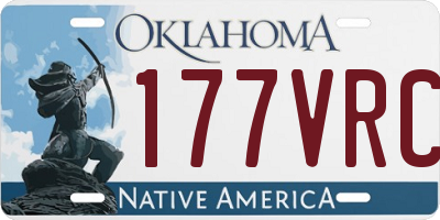 OK license plate 177VRC