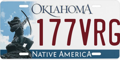 OK license plate 177VRG