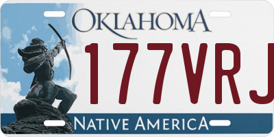 OK license plate 177VRJ