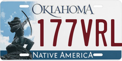 OK license plate 177VRL