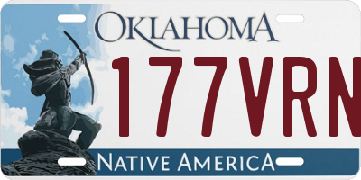 OK license plate 177VRN