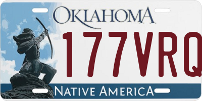 OK license plate 177VRQ
