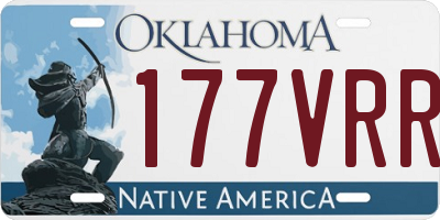 OK license plate 177VRR