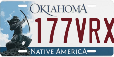 OK license plate 177VRX