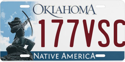 OK license plate 177VSC