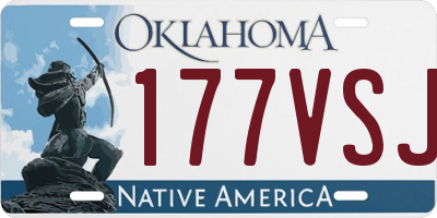 OK license plate 177VSJ