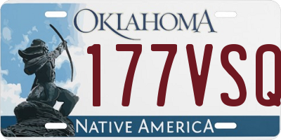 OK license plate 177VSQ