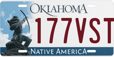 OK license plate 177VST
