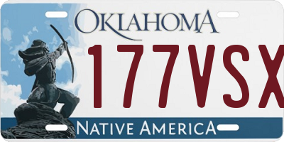 OK license plate 177VSX