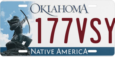 OK license plate 177VSY
