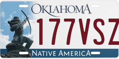 OK license plate 177VSZ