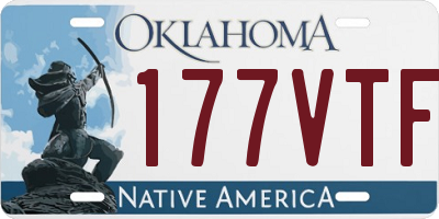 OK license plate 177VTF