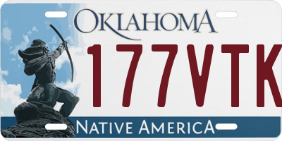 OK license plate 177VTK