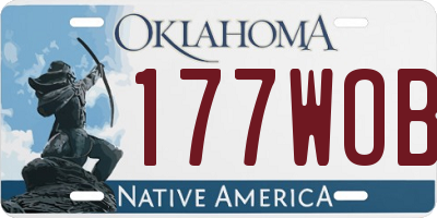 OK license plate 177WOB