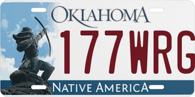 OK license plate 177WRG