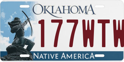 OK license plate 177WTW