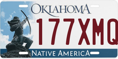 OK license plate 177XMQ