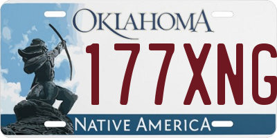 OK license plate 177XNG