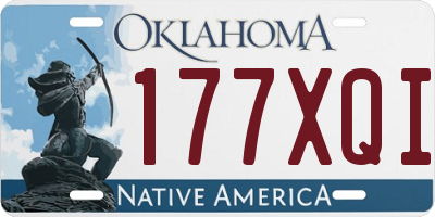 OK license plate 177XQI