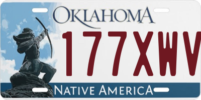 OK license plate 177XWV