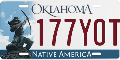 OK license plate 177YOT