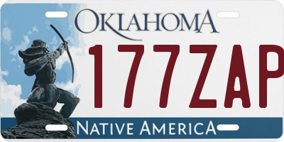 OK license plate 177ZAP