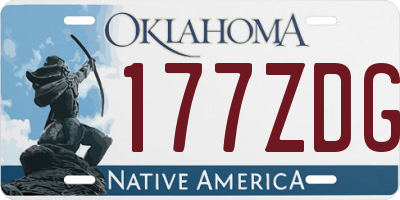 OK license plate 177ZDG