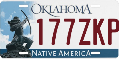OK license plate 177ZKP