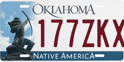OK license plate 177ZKX