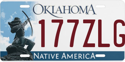 OK license plate 177ZLG